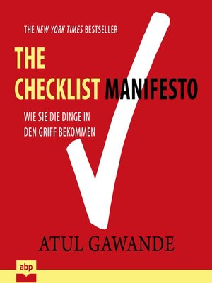 cover image of Checklist Manifesto--Wie Sie die Dinge in den Griff bekommen